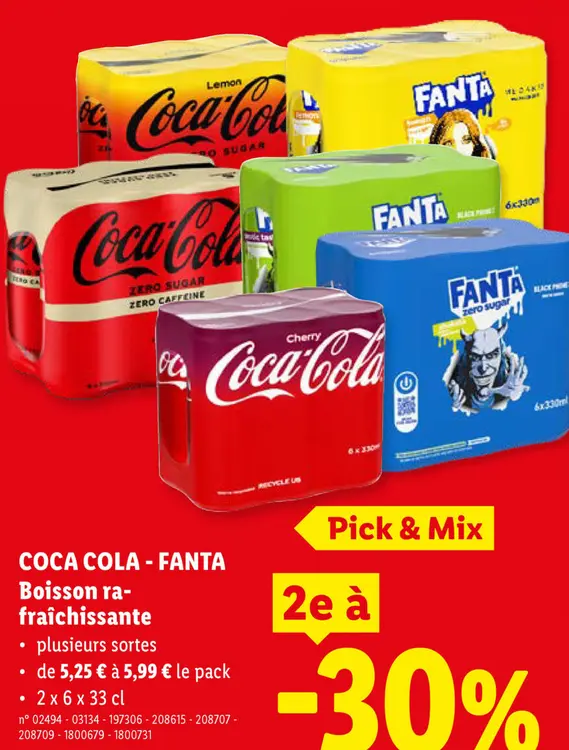 Offre: COCA COLA - FANTA Boisson rafraîchissante