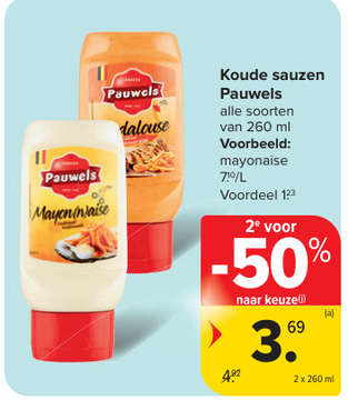 Aanbieding: Koude sauzen Pauwels