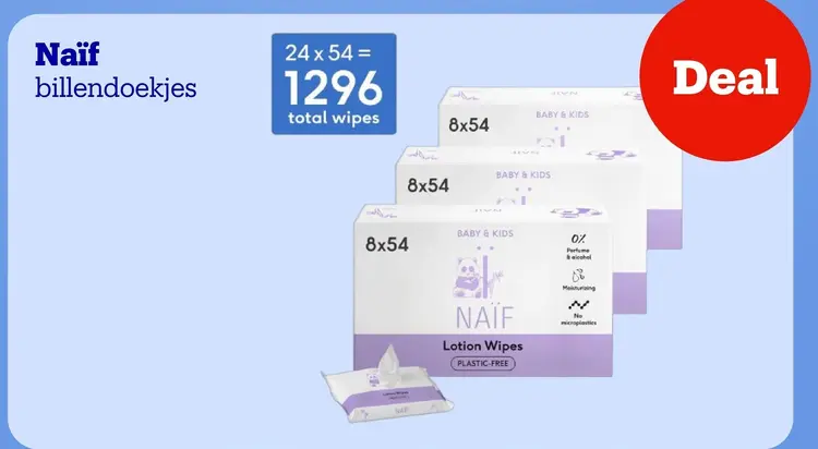 Aanbieding: Naïf billendoekjes