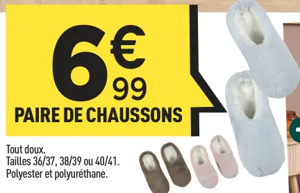 Offre: Paire de chaussons