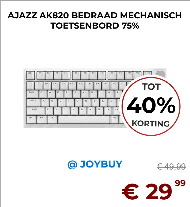 Aanbieding: Ak820 bedraad mechanisch toetsenbord 75%