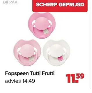 Aanbieding: Fopspeen Tutti Frutti