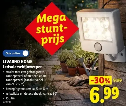 Promotie: Ledsolarschijnwerper