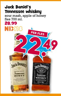 Aanbieding: Jack Daniel's Tennessee whiskey