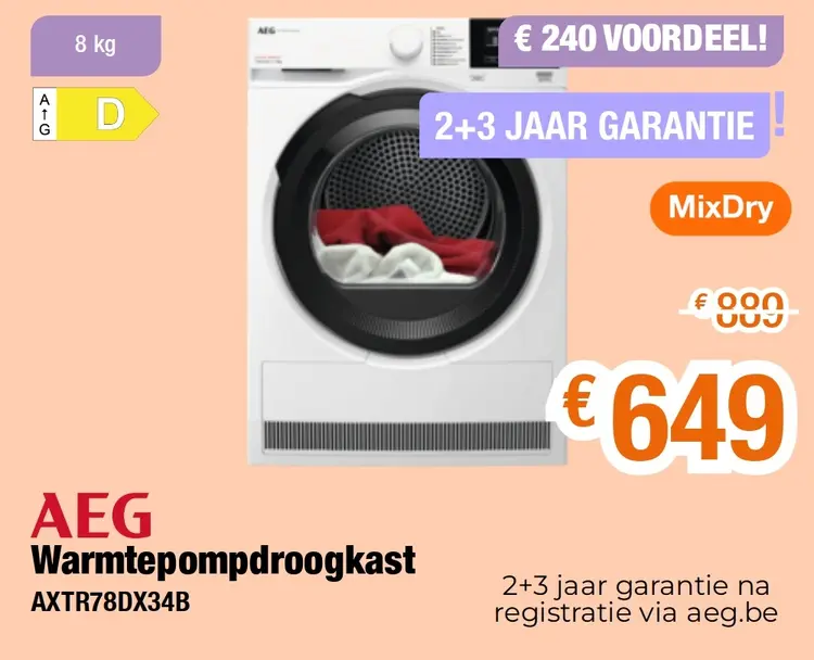 Promotie: Warmtepompdroogkast