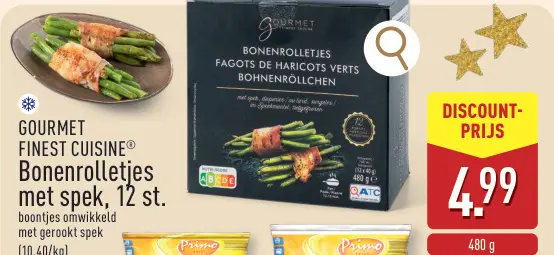 Promotie: Bonenrolletjes met spek