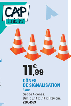 Offre: CÔNES DE SIGNALISATION