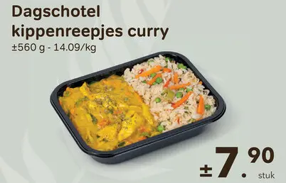 Promotie: Dagschotel kippenreepjes curry