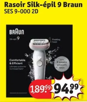 Offre: Rasoir Silk-épil 9