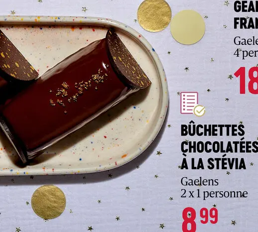 Offre: Bûchettes chocolatées à la stévia