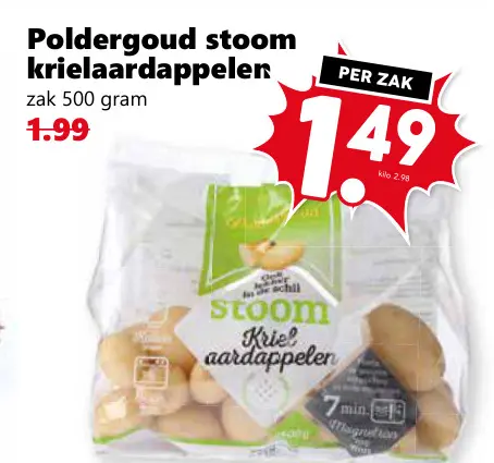 Aanbieding: Stoom krielaardappelen