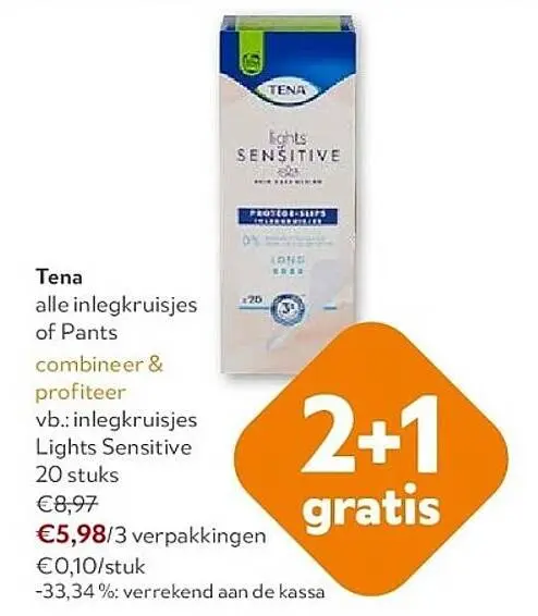 Promotie: inlegkruisjes Lights Sensitive