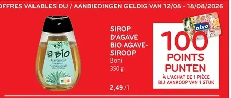 Offre: Sirop d'agave Bio agave-siroop