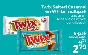 Aanbieding: Twix Salted Caramel en White multipak