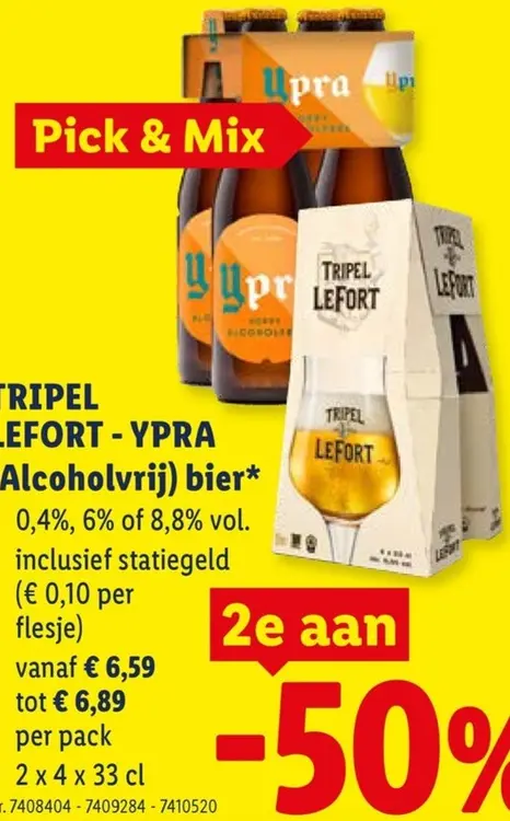 Promotie: Tripel Lefort - Ypra (Alcoholvrij) bier