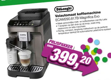 Aanbieding: De'Longhi ECAM290.81.TB Magnifica Evo Volautomaat Koffiemachine