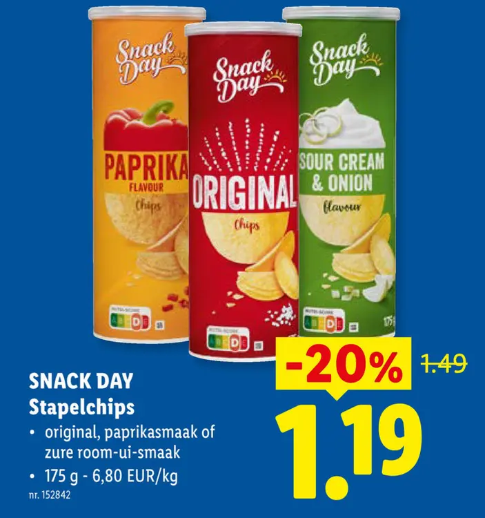 Promotie: Stapelchips
