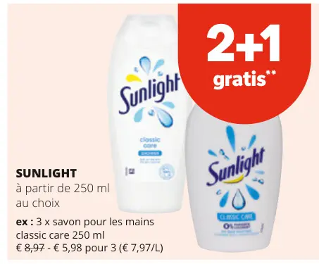 Offre: savon pour les mains classic care