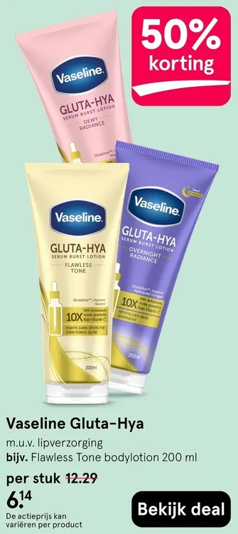 Aanbieding: Vaseline Gluta-Hya