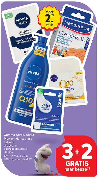 Aanbieding: Nivea, Nivea Men en Hansaplast Labello