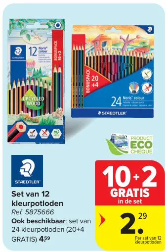 Promotie: Set van 12 kleurpotloden