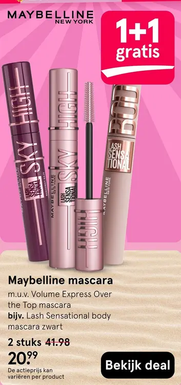 Aanbieding: Maybelline mascara