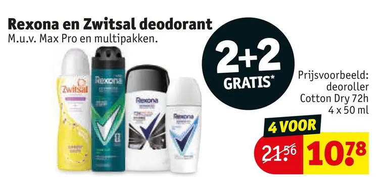 Aanbieding: Rexona en Zwitsal deodorant
