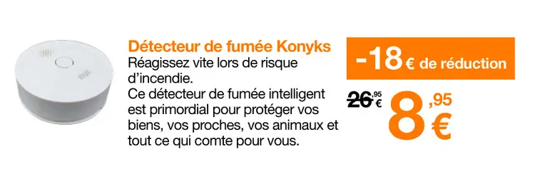 Offre: Détecteur de fumée