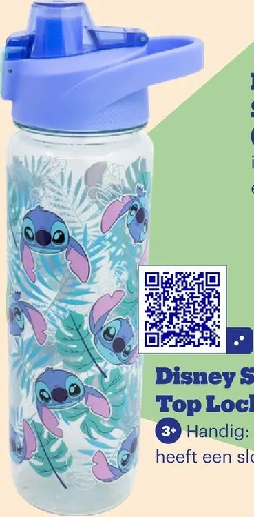 Aanbieding: Disney Stitch Top Lock Drinkfles