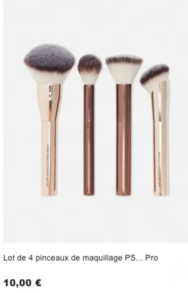 Offre: Lot de 4 pinceaux de maquillage