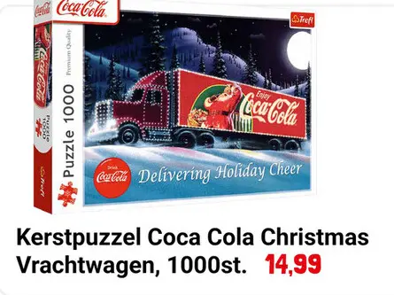 Aanbieding: Kerstpuzzel Coca Cola Christmas Vrachtwagen - 1000st.