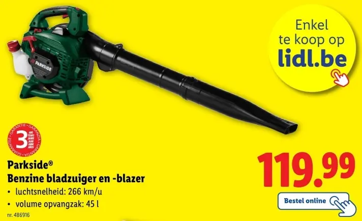 Aanbieding: Benzine bladzuiger en -blazer