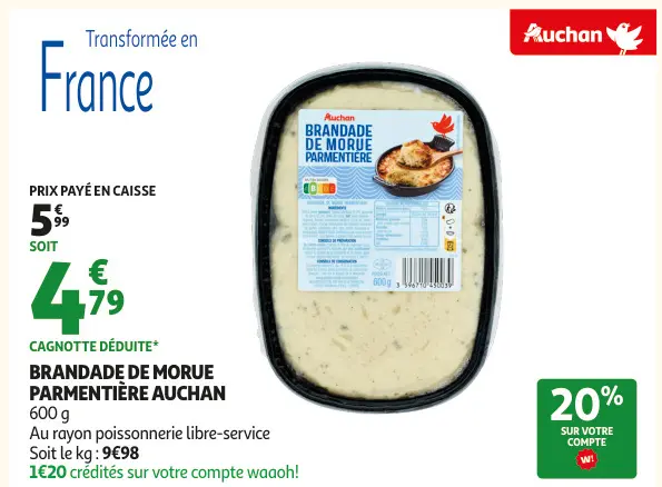 Promotie: Brandade de morue parmentière