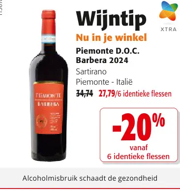 Promotie: Piemonte D.O.C. Barbera