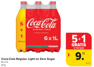 Aanbieding: Coca-Cola Regular, Light en Zero Sugar