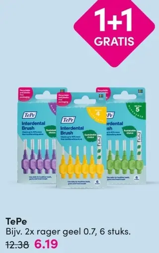 Aanbieding: TePe rager geel
