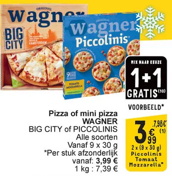 Aanbieding: Pizza of mini pizza