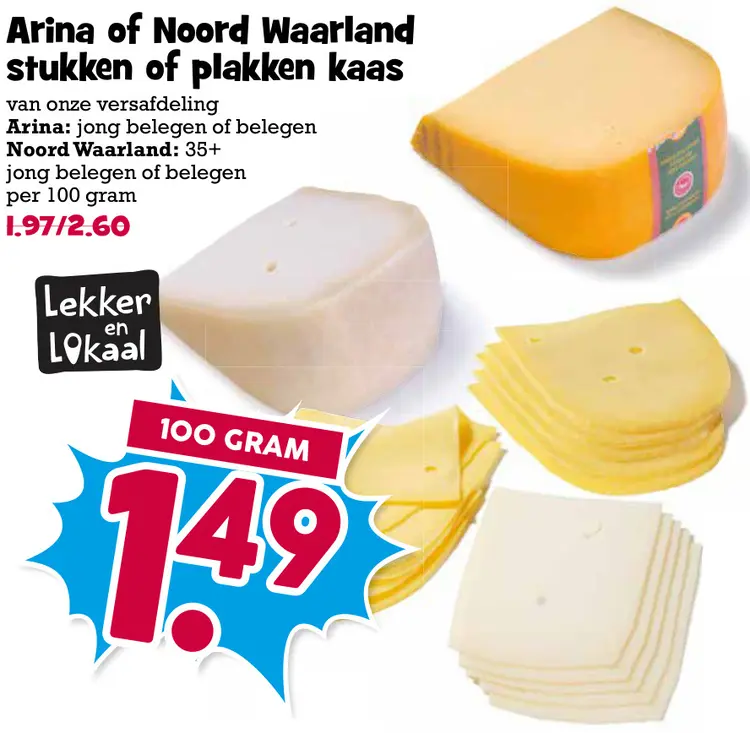 Aanbieding: Arina & Noord Waarland Stukken of plakken kaas