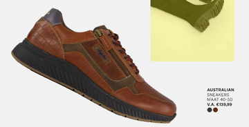 Aanbieding: Australian Hatchback Sneakers cognac Leer