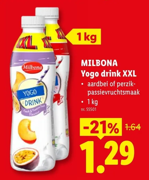 Promotie: Yogo drink XXL