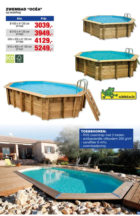Promotie: Ubbink Océa zwembad 550x355x120 cm