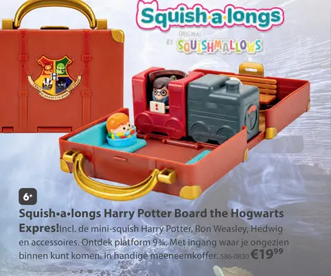 Aanbieding: Squishalongs Harry Potter speelset Hogwarts Expres