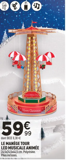 Offre: Le manège tour led musicale animée