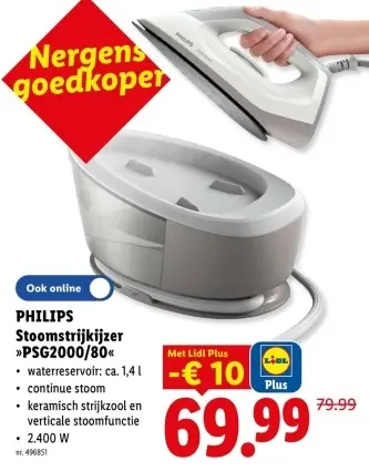 Promotie: Stoomstrijkijzer