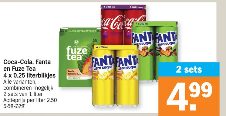 Promotie: Coca-Cola, Fanta en Fuze Tea