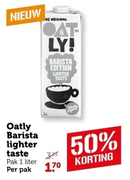 Aanbieding: Oatly Barista lighter taste