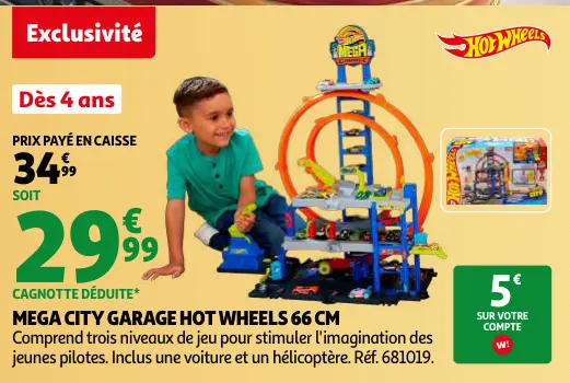 Promotie: Mega City Garage Hot Wheels 66 cm