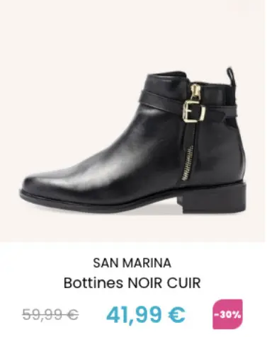 Offre: Bottines NOIR CUIR
