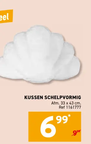 Promotie: Kussen schelpvormig