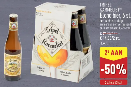 Promotie: TRIPEL KARMELIET Blond bier
